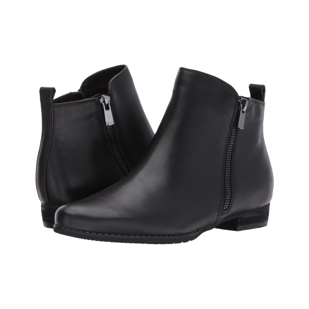 Blondo Lynne Waterproof Ankle Booties Black Leather Side Zip Shoes Womens Size 7